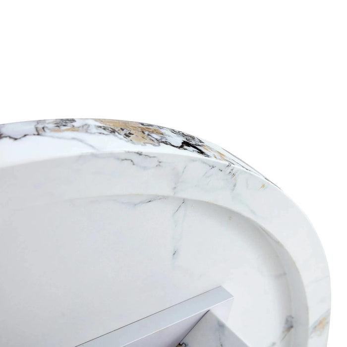 Round Dining Table for 4-6, 42 Inch Modern Kitchen Table Small Dinner Table MDF Kitchen Dinning Table for Cafe Restaurant Wine Bar Home Office Conference (Only Table) Default -DTYStore