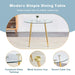 Round dining table with glass top, gilded metal legs, exquisite living, starting from the details, the gold legs show an extraordinary texture, which is the finishing touch to your home.36*36 Default -DTYStore