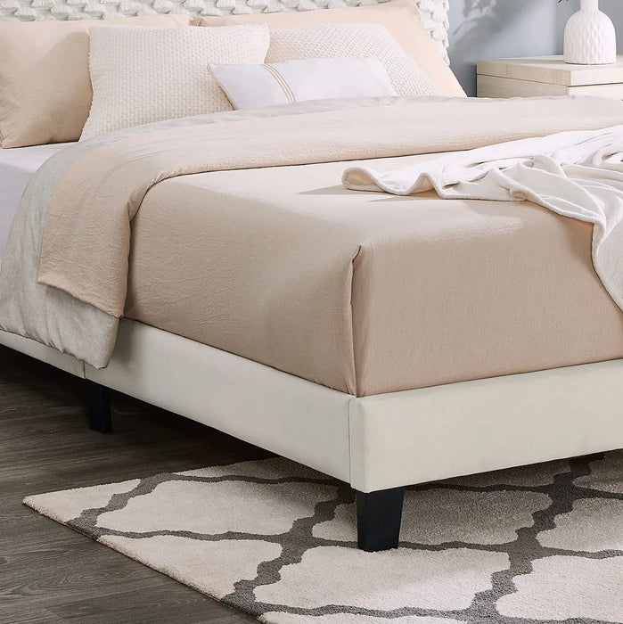 Roundhill Furniture Findlay 2-Piece Bedroom Set, Plush 3D Upholstered Bed with Nightstand, Full Default -DTYStore