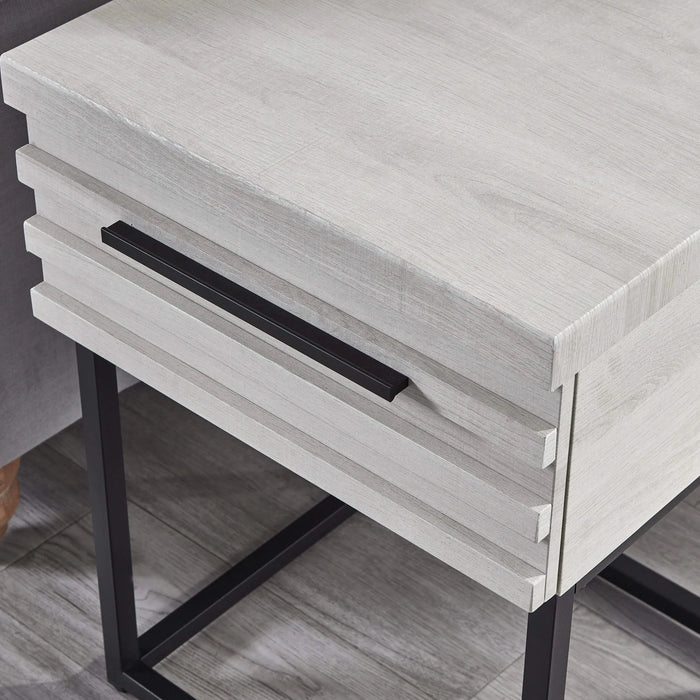 Roundhill Furniture Findlay 2-Piece Bedroom Set, Plush 3D Upholstered Bed with Nightstand, Full Default -DTYStore