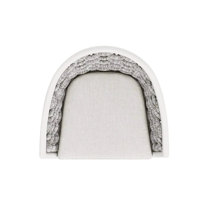 Rowan 27.5' Rope Barrel Low Back Patio Counter Stool, Set of 2, Optic White Acrylic Default -DTYStore