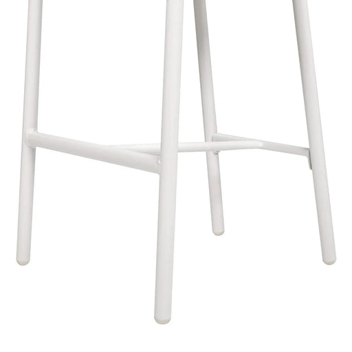 Rowan 27.5' Rope Barrel Low Back Patio Counter Stool, Set of 2, Optic White Acrylic Default -DTYStore