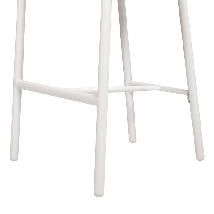 Rowan 27.5' Rope Barrel Low Back Patio Counter Stool, Set of 2, Optic White Acrylic Default -DTYStore