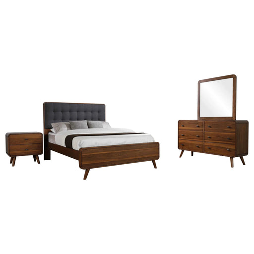 Roxbury Dark Walnut 4-piece Eastern King Bedroom Set Default -DTYStore