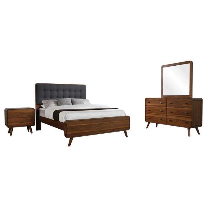 Roxbury Dark Walnut 4-piece Eastern King Bedroom Set Default -DTYStore