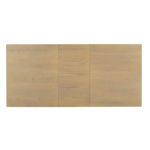 Rustic 7-Piece 78.1inch Extendable Dining Table Set with 18inch Removable Leaf, 6 Upholstered Dining Chairs, 2 Built-in Drawers, Natural Default -DTYStore