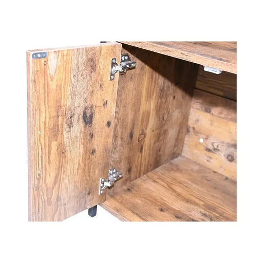 Rustic Brown Wooden Cat Litter Box Enclosure, Spacious Hidden Cat Litter Box with Scratching Mat Furniture for Bedroom, Bathroom, Living Room-31.9'x17.7'x31.4', 61 lbs Default -DTYStore