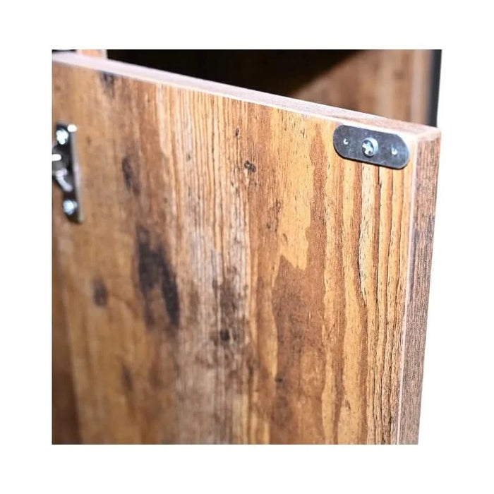 Rustic Brown Wooden Cat Litter Box Enclosure, Spacious Hidden Cat Litter Box with Scratching Mat Furniture for Bedroom, Bathroom, Living Room-31.9'x17.7'x31.4', 61 lbs Default -DTYStore