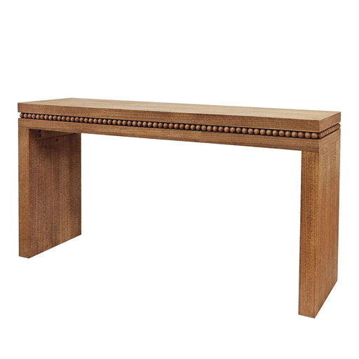 Rustic Manufactured Wood Console Table with Beaded Accent, 64L x 14W x 32H Default -DTYStore