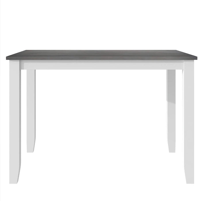 Rustic Minimalist Wood 5-Piece Dining Table Set with 4 X-Back Chairs for Small Places, Gray Default -DTYStore