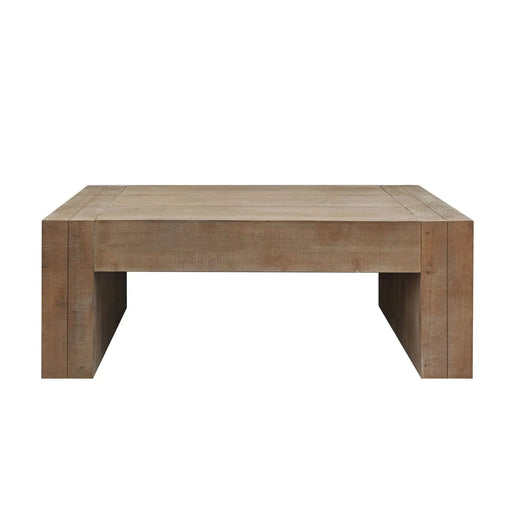 Rustic Wood Coffee Table, 49in Modern Farmhouse Rectangular Table for Living Room Default -DTYStore