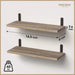 Rustic Wood Shelves Set of 2, Farmhouse Style Floating Shelf for Wall Décor, Hanging Shelves for Room Default -DTYStore