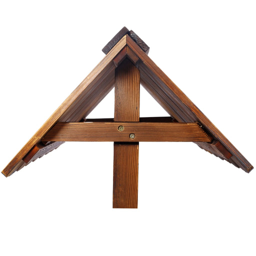 Rustic Wooden Wishing Well Planter Outdoor Home Décor for Patio, Garden, Yard w/Hanging Bucket Default -DTYStore