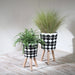 S/2 10/12' DIAMOND PLANTER W/ WOOD LEGS, BLACK(KD) Default -DTYStore