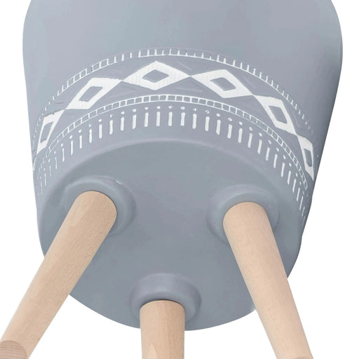 S/2 10/12' DIAMOND PLANTER W/ WOOD LEGS, GRAY (KD) Default -DTYStore