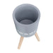 S/2 10/12' DIAMOND PLANTER W/ WOOD LEGS, GRAY (KD) Default -DTYStore
