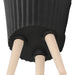 S/2 10/12' RIDGED PLANTER W/ WOOD LEGS, BLACK (KD) Default -DTYStore