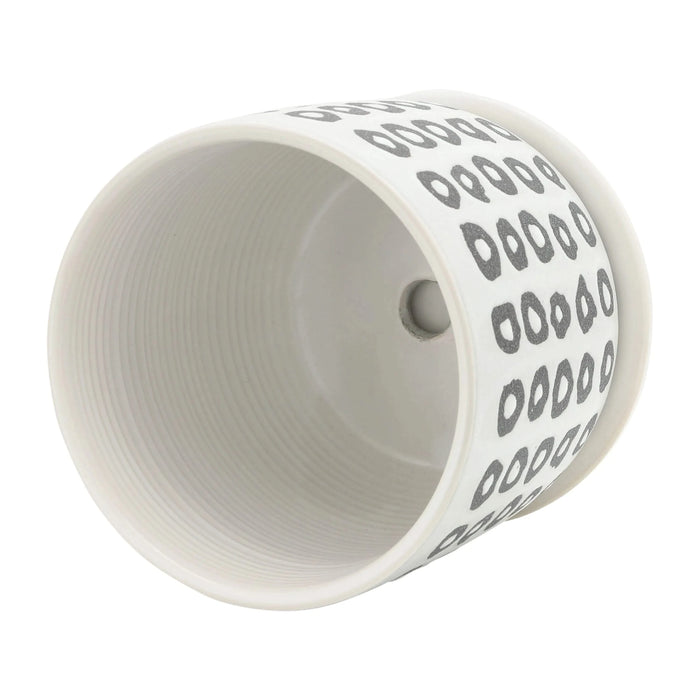 S/2 5/6' AZTEC PLANTER W/ SAUCER, BLACK Default -DTYStore