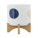S/2 5/8' FUNKY PLANTER W/ STAND, WHITE Default -DTYStore