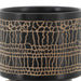 S/2 5/8' GLAZED PLANTER W/ STAND, BLACK Default -DTYStore