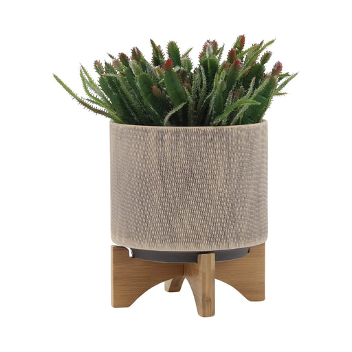 S/2 5/8' MESH PLANTER W/ STAND, TAN Default -DTYStore