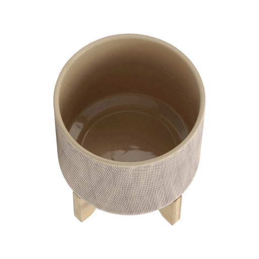 S/2 5/8' MESH PLANTER W/ STAND, TAN Default -DTYStore