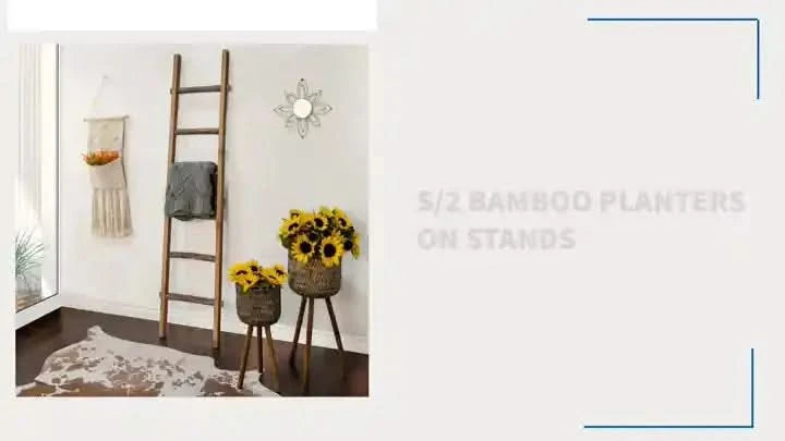S/2 BAMBOO PLANTERS ON STANDS Default -DTYStore