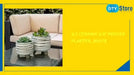 S/2 CERAMIC 6/8' FOOTED PLANTER, WHITE Default -DTYStore