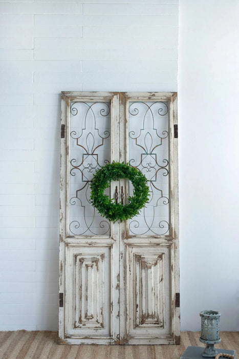 S/2 Greenery Wreath for Home Wedding Wall Window Decoration Default -DTYStore