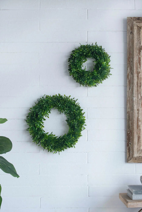 S/2 Greenery Wreath for Home Wedding Wall Window Decoration Default -DTYStore