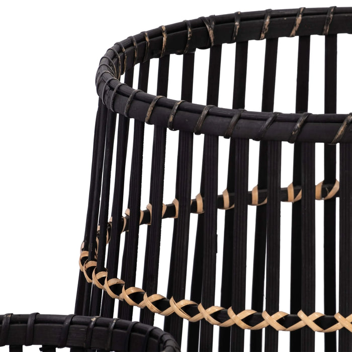 S/3 BAMBOO FOOTED PLANTERS 17/14/10', BLACK Default -DTYStore