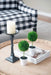 S/3 D3.5x9.5' Mini Faux Topiaries in Cream Pot Default -DTYStore