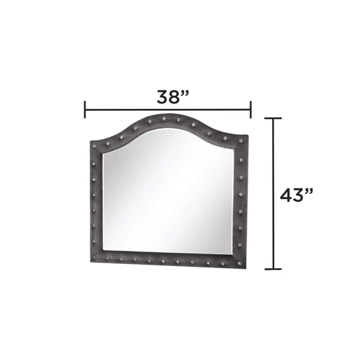 SOPHIA Full 5 Pc Upholstery Bedroom Set Made With Wood in Gray (CA INVENTORY0 Default -DTYStore