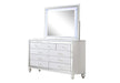 STERLING King 4 PC LED Bedroom set made with wood in White Color Default -DTYStore