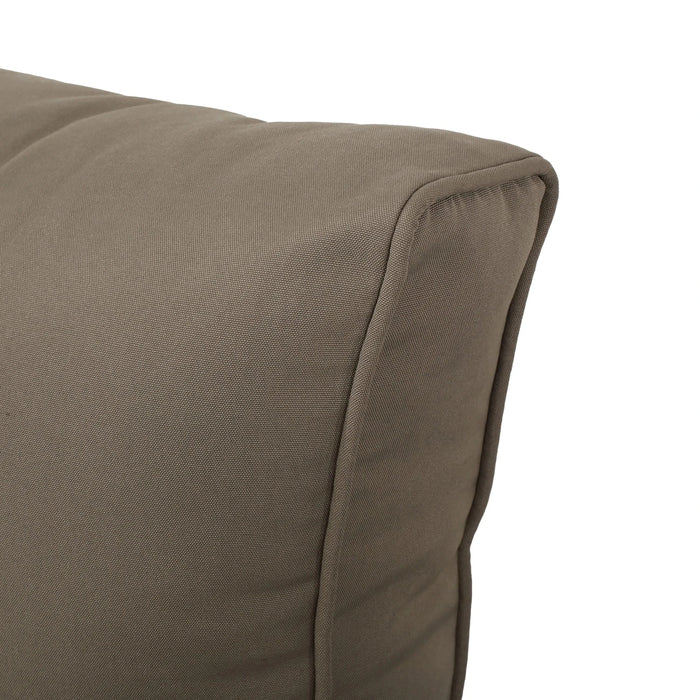 STERLING Outdoor Aluminum V-Shaped 5 Seater Sofa Set with Cushions Default -DTYStore