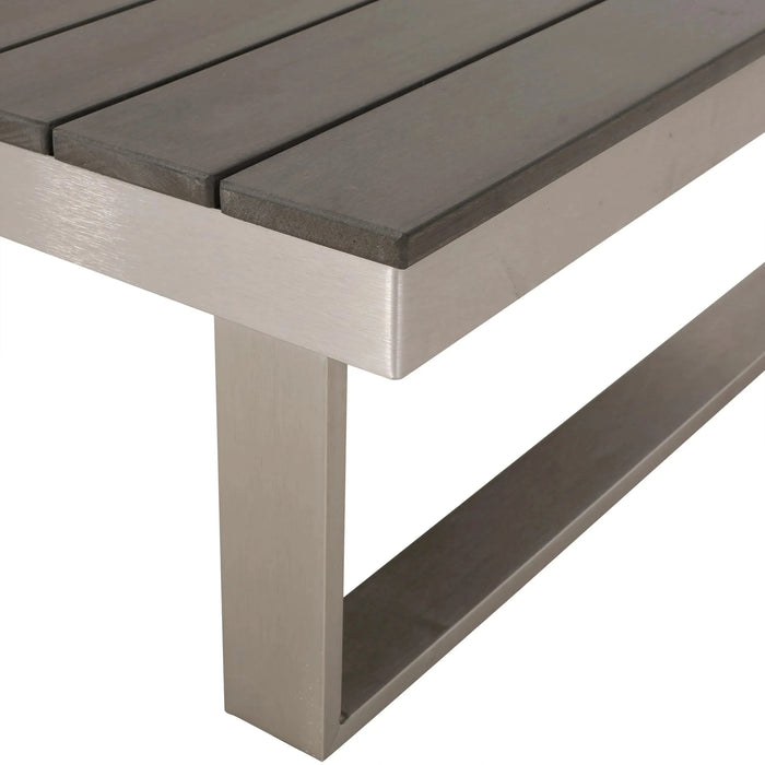 STERLING Outdoor Aluminum V-Shaped 5 Seater Sofa Set with Cushions Default -DTYStore