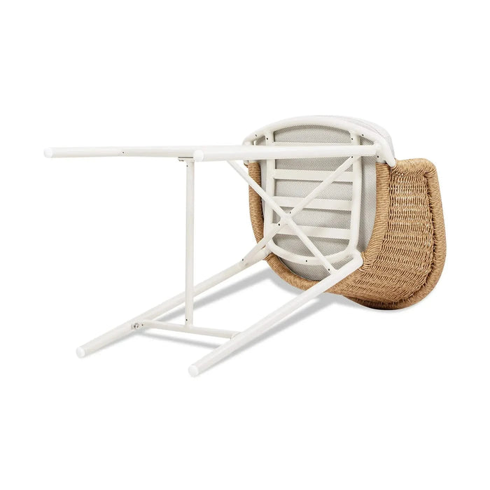 Santorini 28' Wicker Back Outdoor Bar Stool, Set of 2, Wheat Beige Axroma Olefin Default -DTYStore