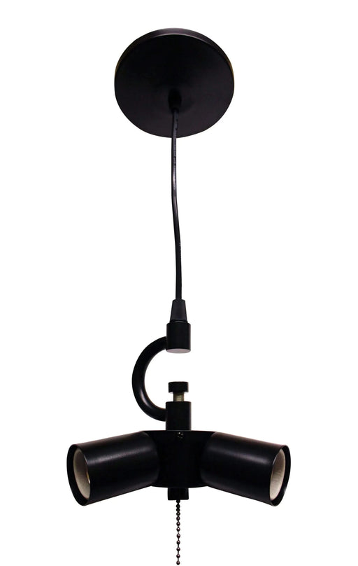 Satin Black Pendant Light Fixture for 3 Lights, Vintage Ceiling Hanging Light Fixture with Fabric Cord for Home Lightning Default -DTYStore