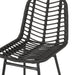 Sawtelle Outdoor Wicker Barstools Set of 2 with Faux Rattan and Iron Frame in Gray and Black Finish Default -DTYStore