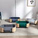 Scandinavian style Elevated Dog Bed Pet Sofa With Solid Wood legs and Bent Wood Back, Velvet Cushion,Small Size -DTYStore