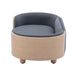 Scandinavian style Elevated Dog Bed Pet Sofa With Solid Wood legs and Bent Wood Back, Velvet Cushion,Small Size -DTYStore