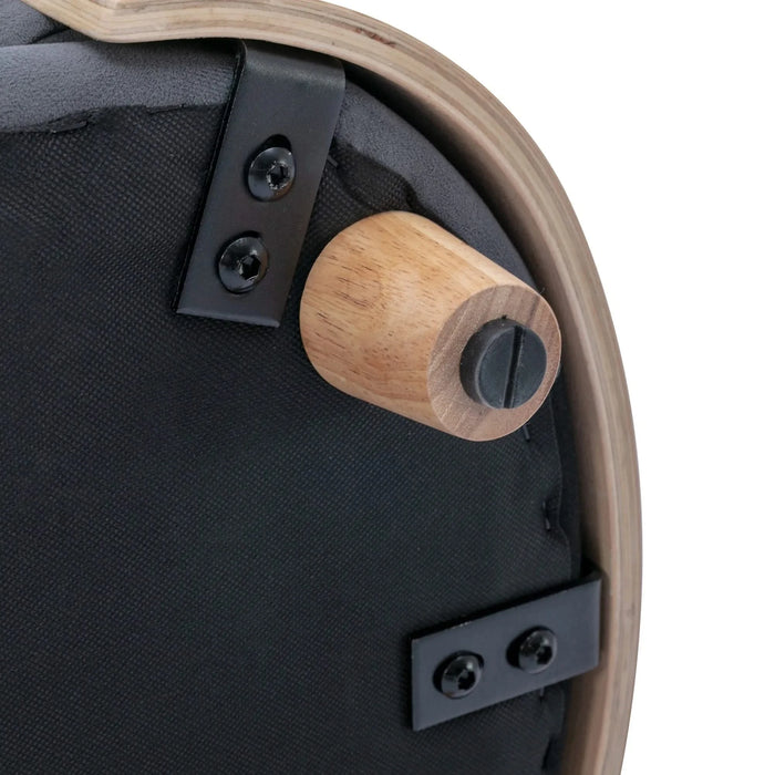 Scandinavian style Elevated Dog Bed Pet Sofa With Solid Wood legs and Bent Wood Back, Velvet Cushion,Small Size -DTYStore