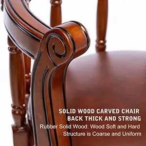 Seat Height 26'' Swivel Leather Wooden Bar Stools,360 Degree Swivel Bar Height Chair with Backs for Home Kitchen Counter(blue 1pc) Default -DTYStore