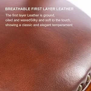 Seat Height 26'' Swivel Leather Wooden Bar Stools,360 Degree Swivel Bar Height Chair with Backs for Home Kitchen Counter(blue 1pc) Default -DTYStore