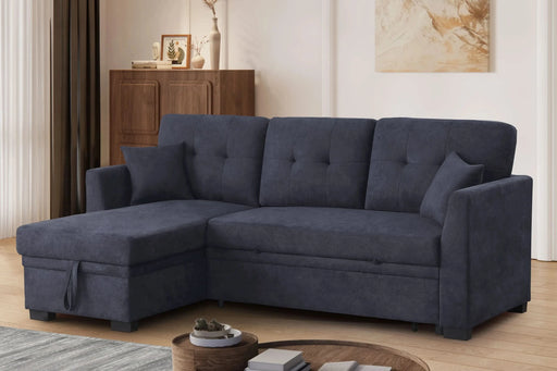 Sectional Sofa Bed, Dark Blue Default -DTYStore