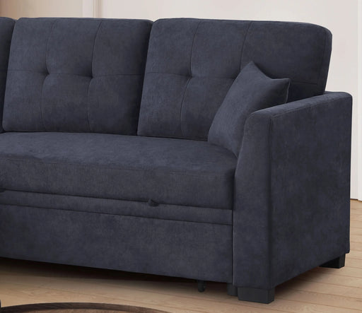 Sectional Sofa Bed, Dark Blue Default -DTYStore