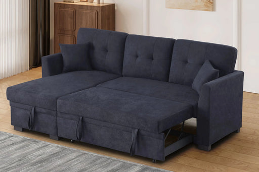 Sectional Sofa Bed, Dark Blue Default -DTYStore