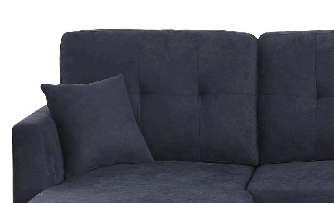 Sectional Sofa Bed, Dark Blue Default -DTYStore