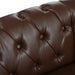 Sectional Sofa Couch for Living Room, L Shaped Reversible Modern Chesterfield Sofa with Rolled Arms and Nailhead, 5 Seat Tufted Couch for Small or Large Space(Dark Brown) PU Leather Default -DTYStore