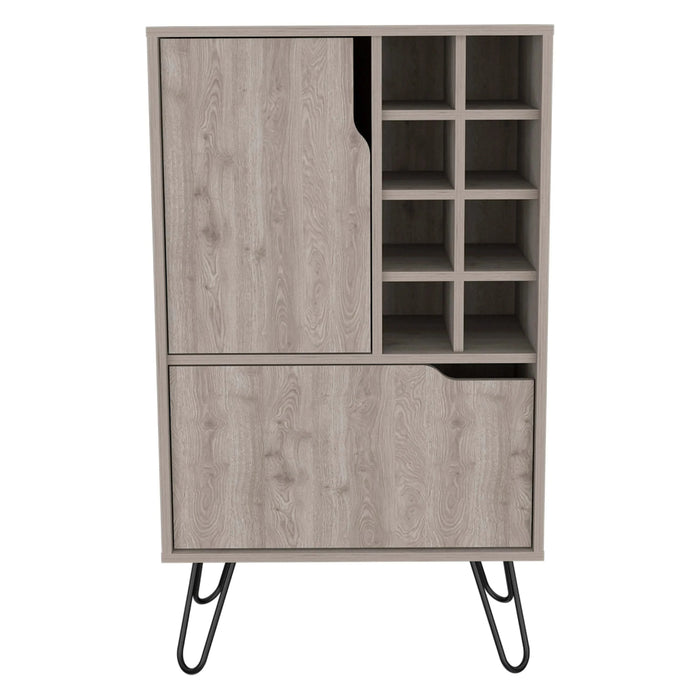 Serbia Kitchen Island, One Cabinet, Four Open Shelves Default -DTYStore